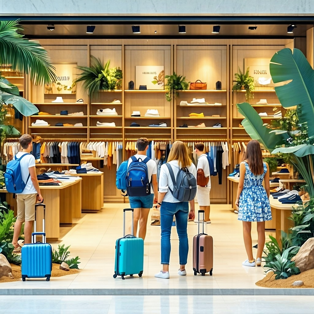 retail and travel scene